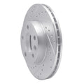 R1 Concepts Brake Rotor Drilled and Slotted Silver Fits Volkswagen EuroVan