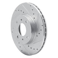 DFC 93-06 Infiniti G20 Front Right Drilled & Slotted Silver Brake Rotor