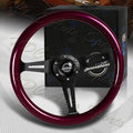 NRG Classic Wood Grain Steering Wheel (350mm) Purple Pearl/Flake Paint w/Black 3-Spoke Center