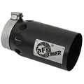 aFe Rebel XD Series Universal Exhaust Tip 4 IN Inlet x 5 IN Outlet x 10 IN L- Black Right Side Exit