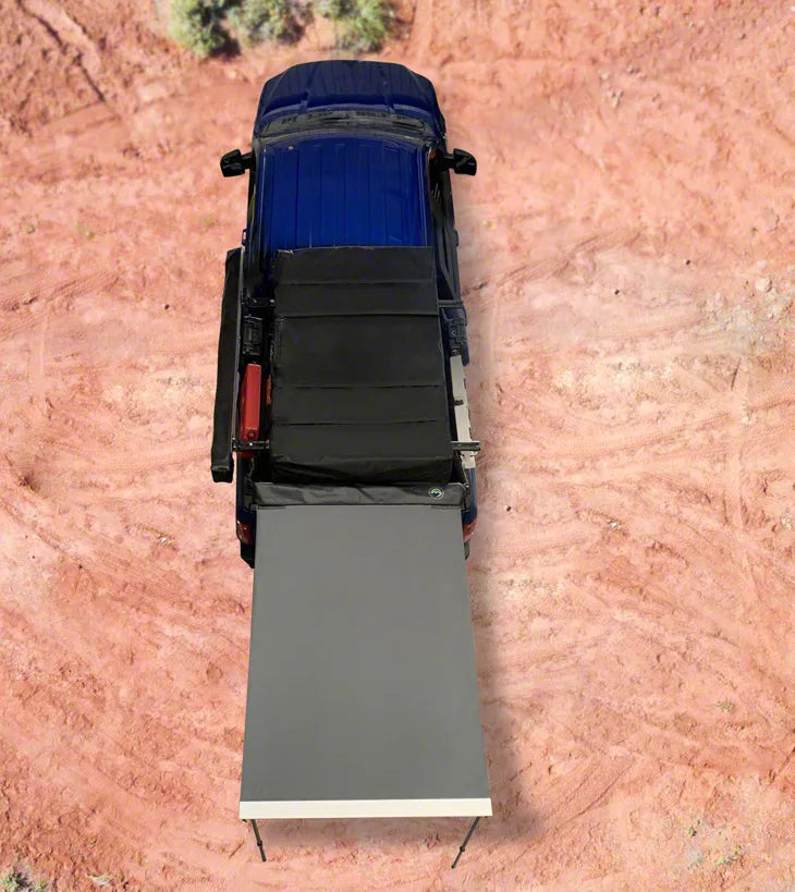 Overland Vehicle Systems HD Nomadic 1.3 - Awning 4.5 Long Grey Body Green Trim Black Travel Cover