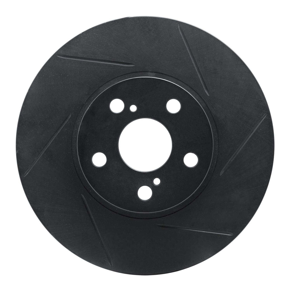 R1 94-99 Toyota Celica Front Right Slotted Black Brake Rotor