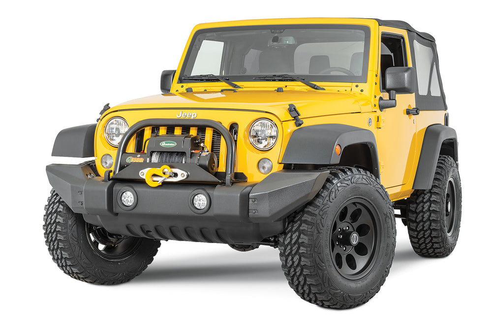 Rock Hard 4x4 Shorty Grille Guard Hoop for RH-5010 Winch Mounting Plate for Jeep Wrangler JK 2 4DR 2007 - 2018 [RH-5015]