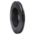 R1 1995-2004 Ford CONTOUR Front Right Drilled & Slotted Black Brake Rotor