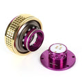 NRG Quick Release Kit - Pyramid Edition - Purple Body / Chrome Gold Pyramid Ring
