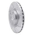 R1 05-20 Subaru WRX Front Right Drilled & Slotted Silver Brake Rotor