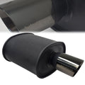 Megan Exhaust Black Coated Muffler 3 Inlet with 3.5 Black Chrome Tip 12 LBs. 19 x 11.5 x 8