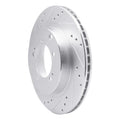 R1 93-99 Dodge STEALTH Rear Left Drilled & Slotted Silver Brake Rotor