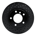 R1 91-06 BMW 318i Front Left Drilled Black Brake Rotor