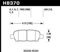 Hawk 03-07 350z / G35 / G35X w/o Brembo HPX Motorsports Rear Brake Pads