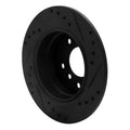 R1 03-06 BMW Z4 Rear Left Drilled & Slotted Black Brake Rotor