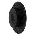 R1 99-10 Saab 9-5 Rear Right Drilled & Slotted Black Brake Rotor