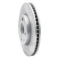 R1 Concepts Brake Rotor Drilled and Slotted Silver Fits Mitsubishi Lancer