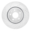 R1 Concepts Brake Rotor Drilled and Slotted Silver Fits Mazda 6