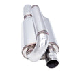 2.25IN TWIN LOOP OVAL MUFFLER (LEFT INLET) NO APPLICATION