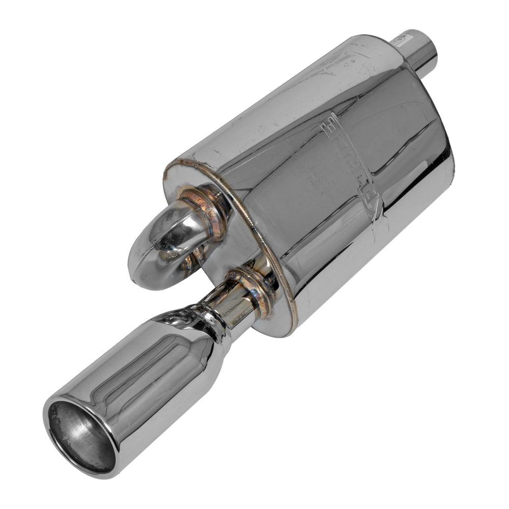 2.25IN TWIN LOOP OVAL MUFFLER (LEFT INLET) NO APPLICATION