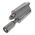 2.25IN TWIN LOOP OVAL MUFFLER (LEFT INLET) NO APPLICATION