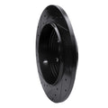 R1 11-22 Dodge Durango Rear Right Drilled & Slotted Black Brake Rotor