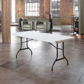 LIFETIME 22901 FOLDING UTILITY TABLE 6FT WHITE GRANITE