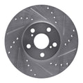 R1 Concepts Brake Rotor Drilled and Slotted Silver Fits Toyota Celica
