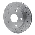 R1 94-99 Dodge Ramcharger (Mexico) Front Left Drilled & Slotted Black Brake Rotor
