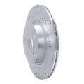 R1 19-24 Infiniti QX50 Rear Left Drilled & Slotted Silver Brake Rotor