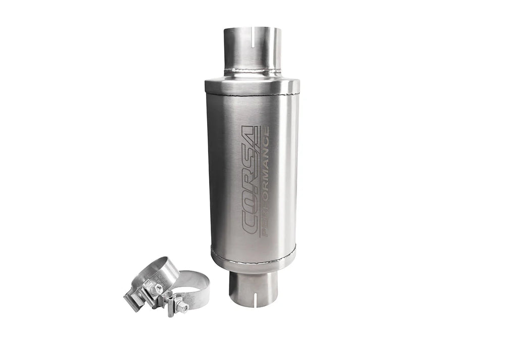 Corsa 304 Stainless Steel 3in I.D. Pro Series Packed Resonator (Slip Fit) (6-8DB) - Brushed