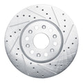 R1 17-25 Buick Enclave Front Right Drilled & Slotted Silver Brake Rotor
