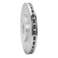 R1 03-06 Mitsubishi Lancer Front Right Drilled & Slotted Silver Brake Rotor