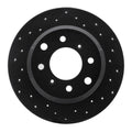 R1 64-94 Alfa Romeo BERLINA Rear Right Drilled Black Brake Rotor