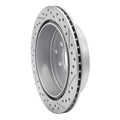 R1 05-25 Nissan XTerra Rear Left Drilled & Slotted Geoperformance Rotor