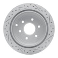 R1 05-25 Nissan XTerra Rear Left Drilled & Slotted Geoperformance Rotor
