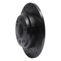 R1 99-01 Acura RL Rear Left Drilled & Slotted Black Brake Rotor