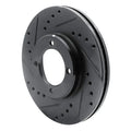 R1 84-87 Toyota Cressida Front Left Drilled & Slotted Black Brake Rotor