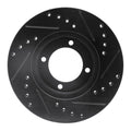 R1 84-87 Toyota Cressida Front Left Drilled & Slotted Black Brake Rotor