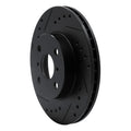 R1 93-02 Chevrolet Prizm Front Left Drilled & Slotted Black Brake Rotor