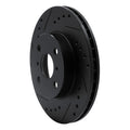 R1 93-02 Chevrolet Prizm Front Left Drilled & Slotted Black Brake Rotor