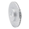 R1 98-06 Jaguar XJR Front Right Drilled & Slotted Silver Brake Rotor