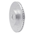 R1 12-18 Toyota Yaris (USA/Canada) Front Left Drilled & Slotted Silver Brake Rotor
