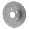 R1 Concepts Brake Rotor Drilled and Slotted Silver Fits Buick Terraza