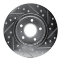 R1 Concepts Brake Rotor Drilled and Slotted Silver Fits Buick Terraza