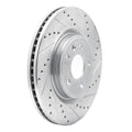 R1 Concepts Brake Rotor Drilled and Slotted Silver Fits Ford Explorer