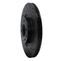 R1 04-11 Mazda RX-8 Front Right Drilled & Slotted Black Brake Rotor