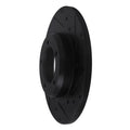 R1 75-83 Toyota Pickup Front Right Drilled & Slotted Black Brake Rotor