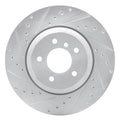 DFC 04-10 BMW 550i Rear Left Drilled & Slotted Silver Brake Rotor