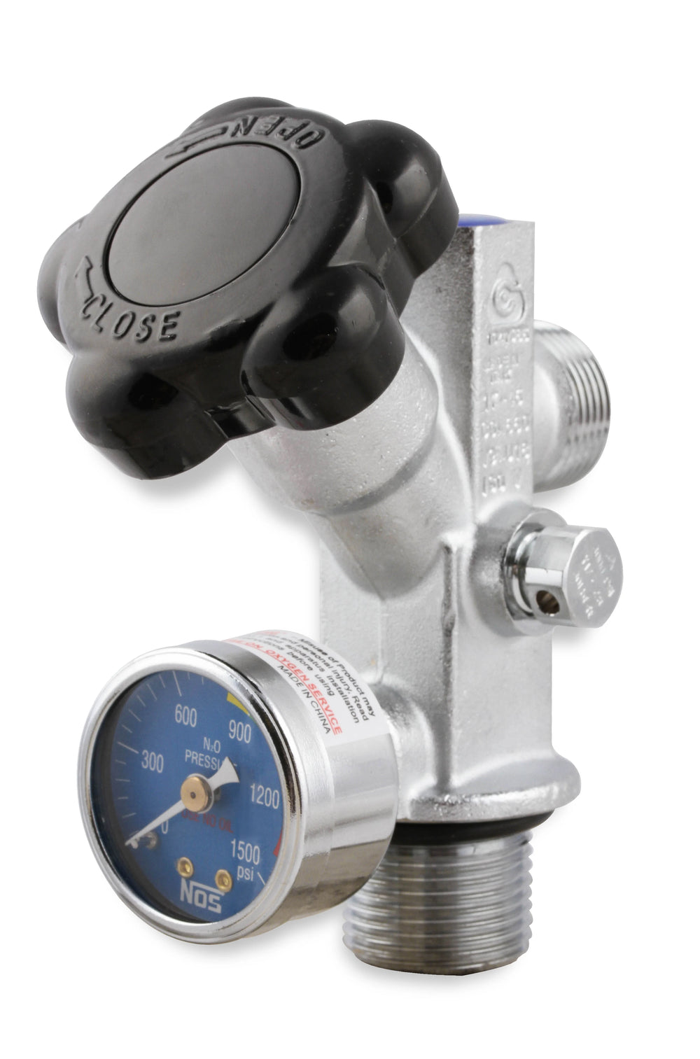 SUPER HI-FLO BOTTLE VALVE W BLUE GAUGE