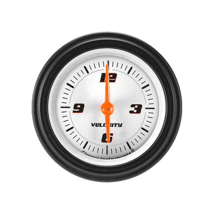 VELOCITY WHITE 2IN CLOCK