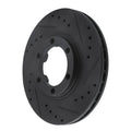 R1 86-06 Chevrolet Luv Pickup (Mexico) Front Right Drilled & Slotted Black Brake Rotor