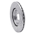 DFC 14-25 Alfa Romeo TONALE Front Right Drilled & Slotted Silver Brake Rotor