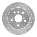 DFC 00-04 Toyota Avalon Rear Right Drilled & Slotted Silver Brake Rotor
